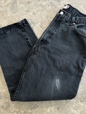 Vintage 2007 Levi’s 550 Relaxed Fit Jeans 36x29 Black Fade